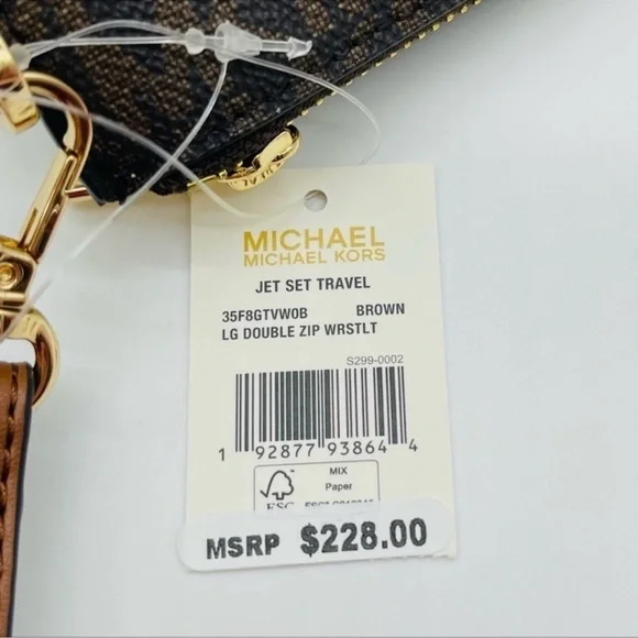 Michael Kors Large Double Zip Wallet Wristlet - Picture 10 of 11